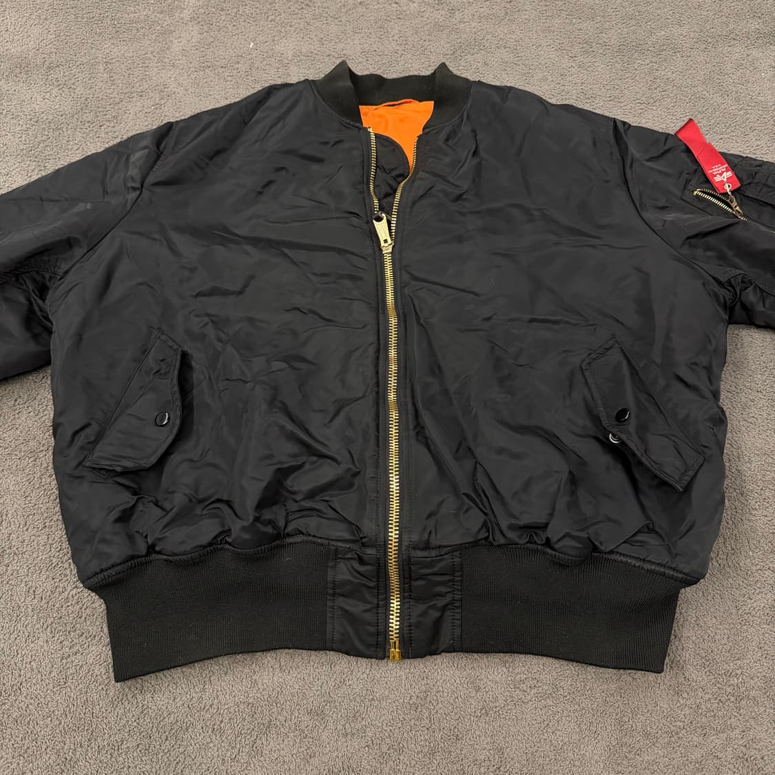 [ 정품/2XL ] 알파인더스트리 플라이트 ma-1 리버시블 항공점퍼 상품이미지4