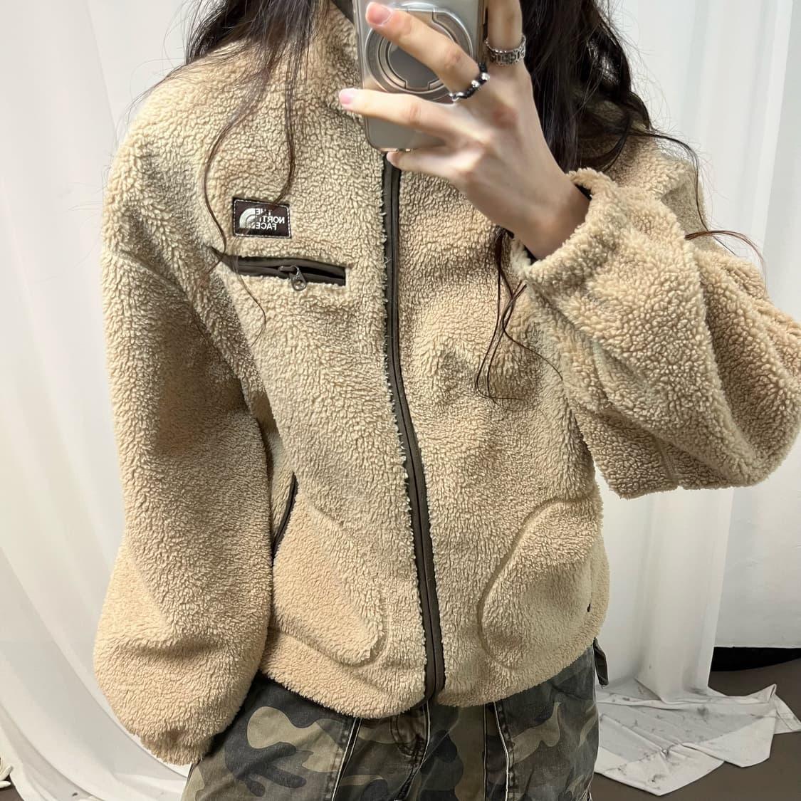 The North Face Beige Fleece Jacket 상품이미지3