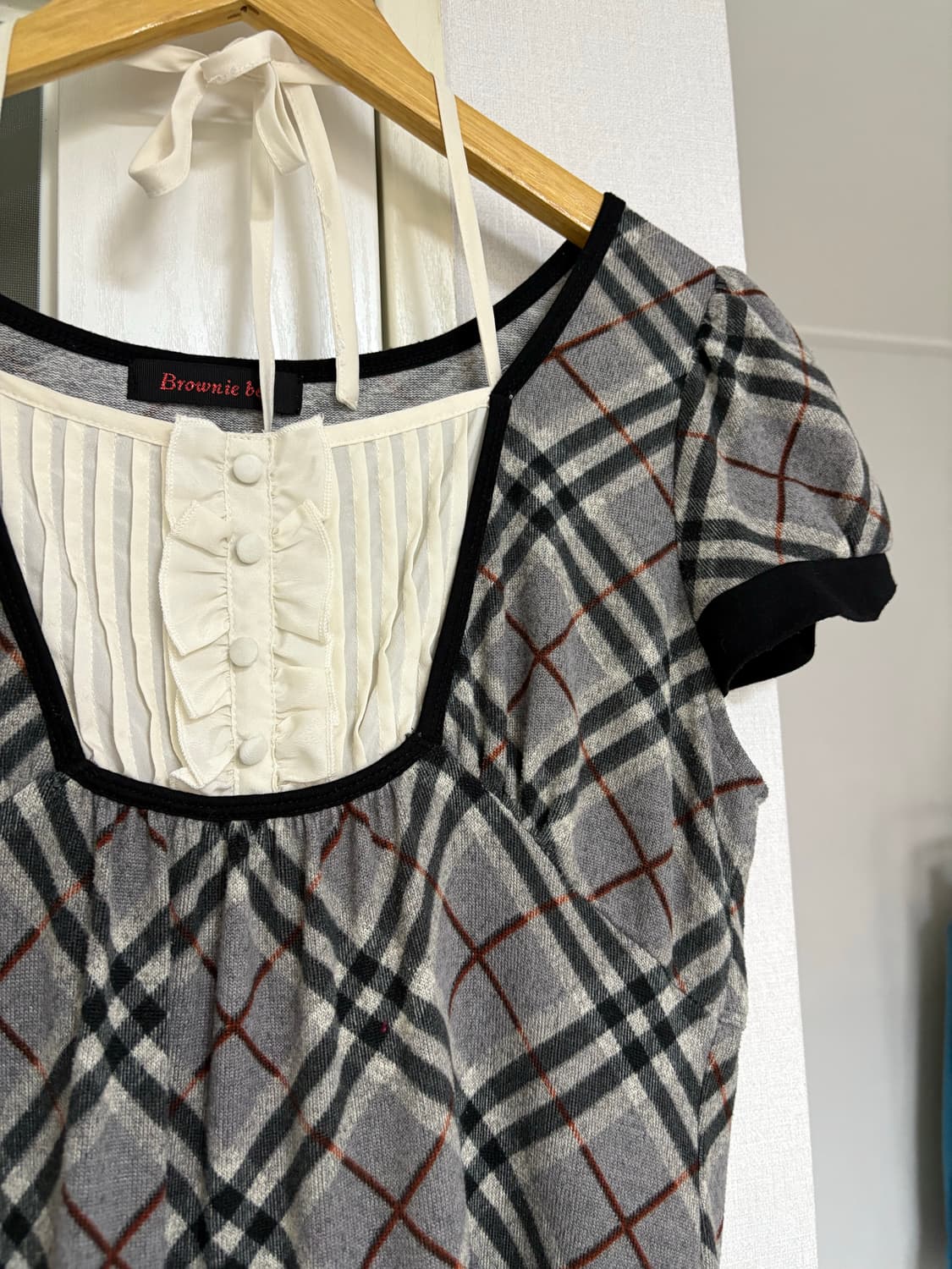 그레이 체크 원피스  상품이미지2