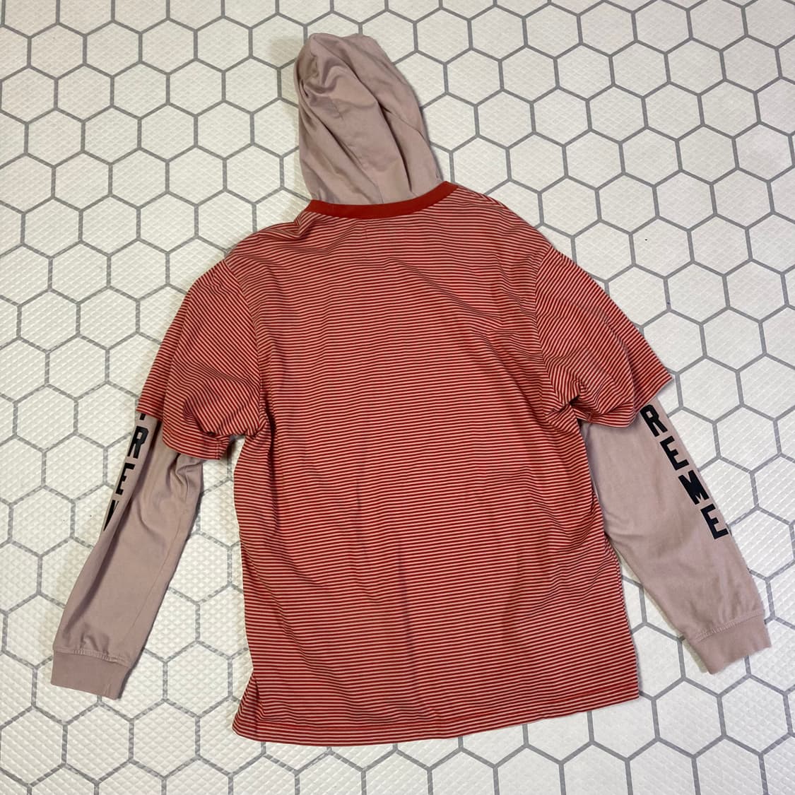 (M) 슈프림 24ss 레이어드 후드 롱슬리브 탄색상 해린 상품이미지6