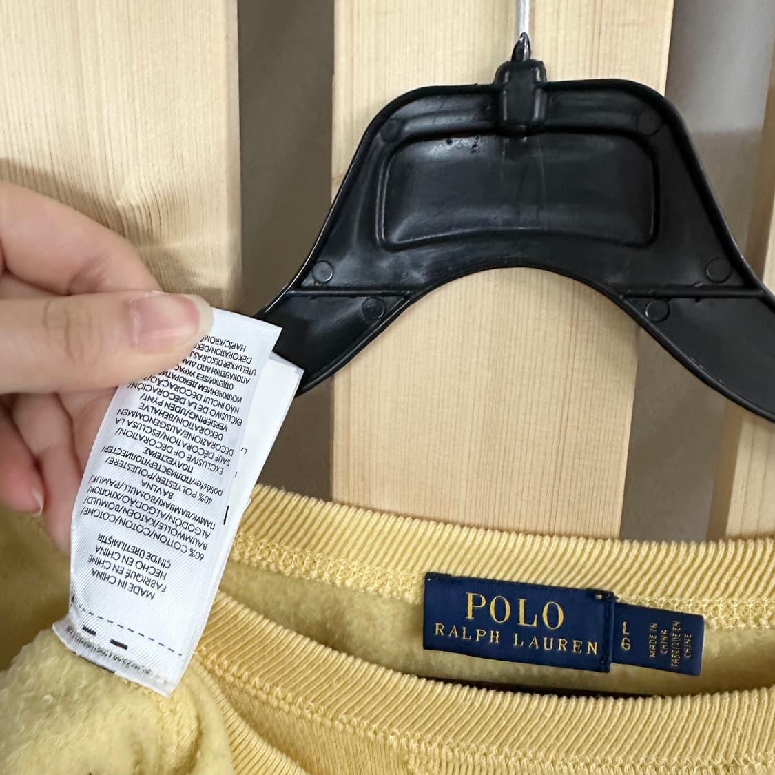 (L) 폴로 랄프로렌 옐로우 맨투맨 상품이미지4