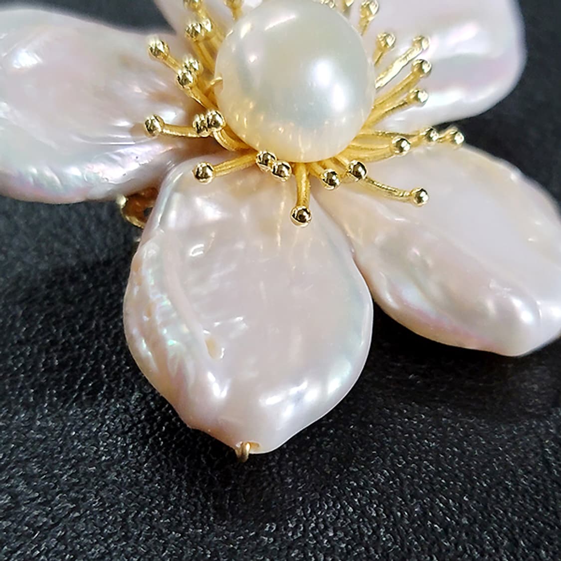 Serafina 브로치 남자 여자 엔틱 빈티지 명품 자연 빛 꽃 자개 상품이미지2