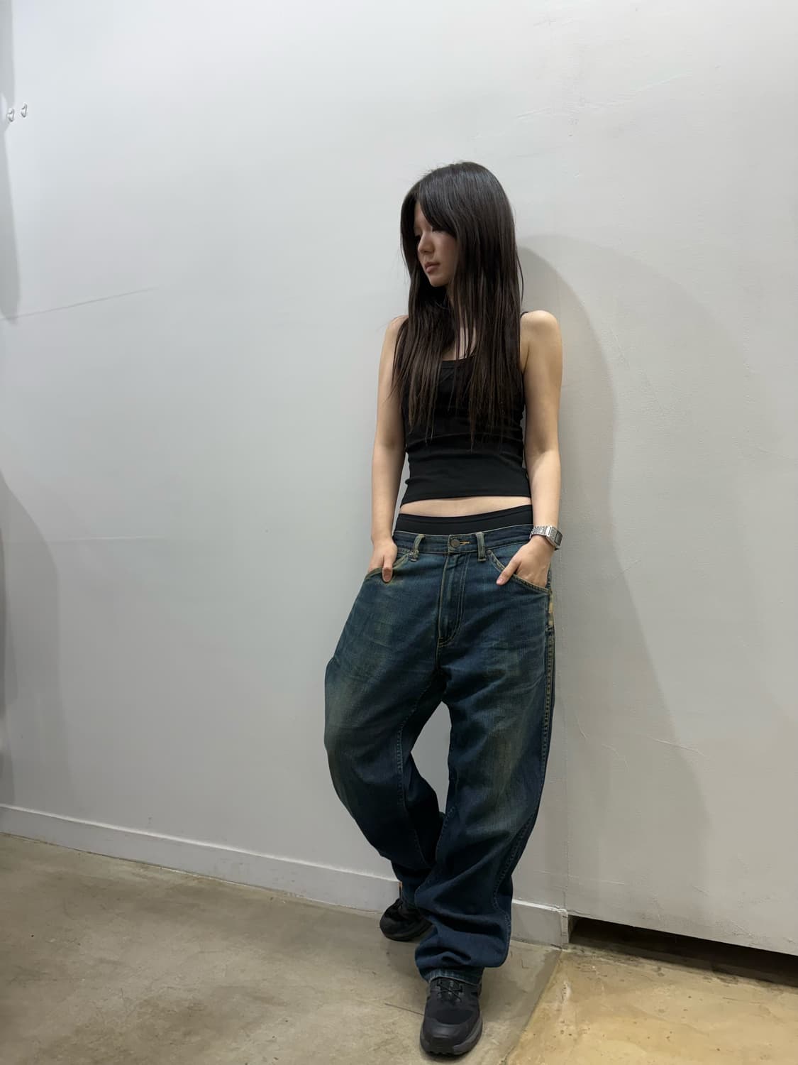 올드 베이프 그런지 데님팬츠 상품이미지3