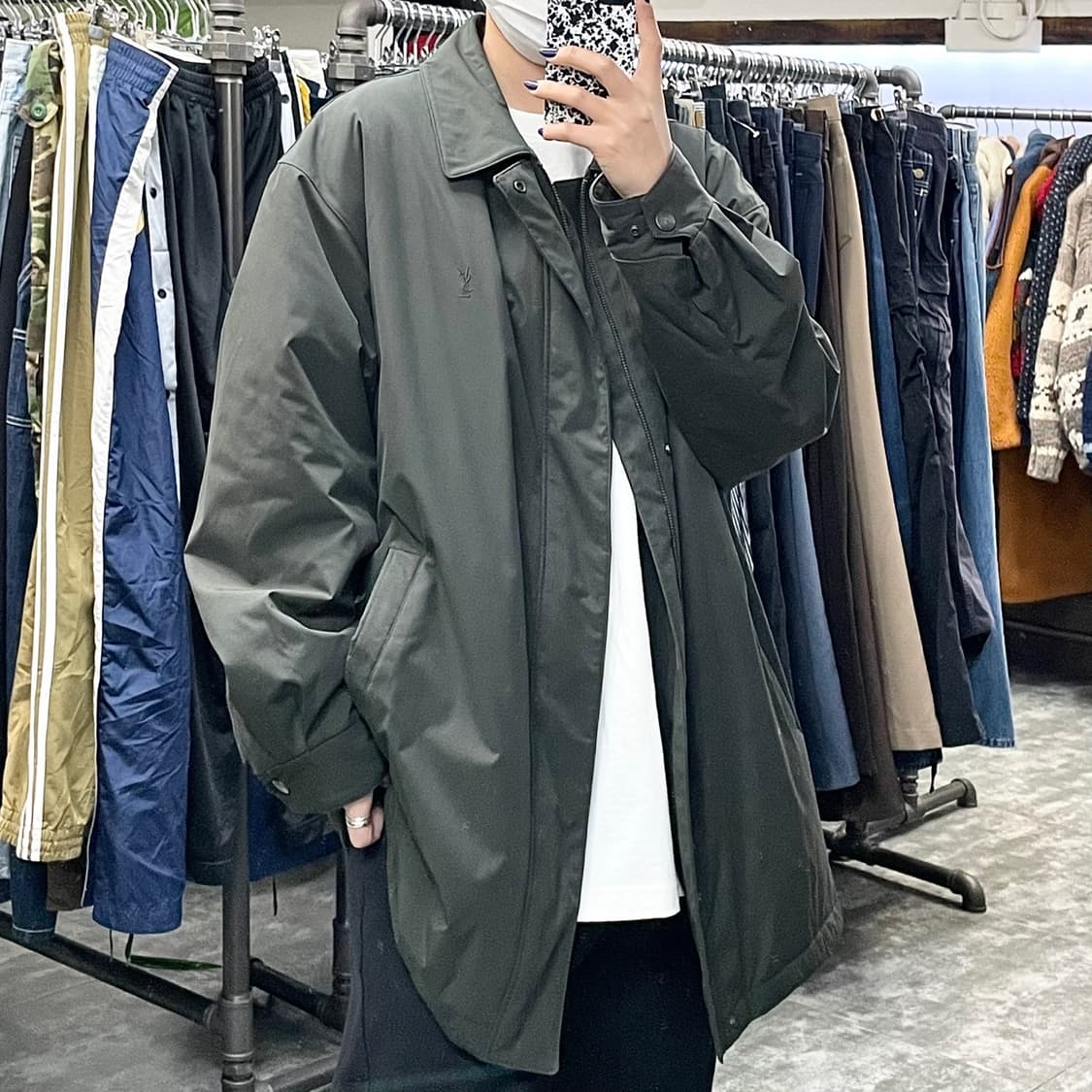 입생로랑 카키 폴리쉘 점퍼 m 상품이미지1