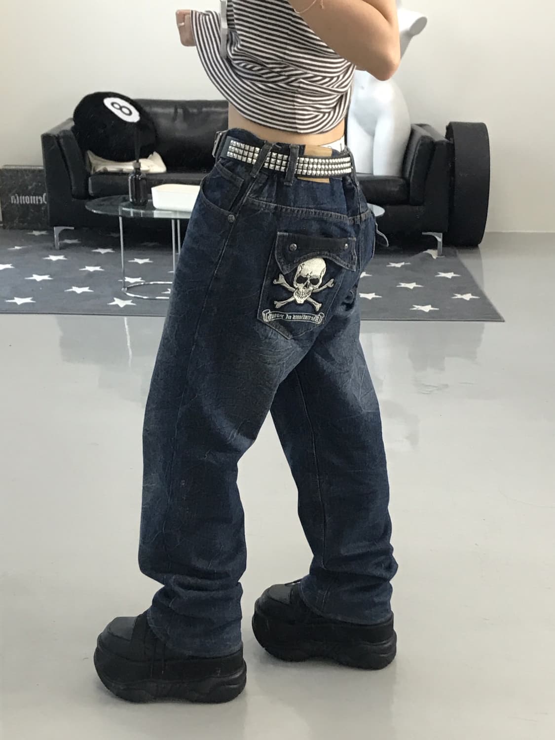 Jpn Skull Patch Detail Pants 상품이미지3