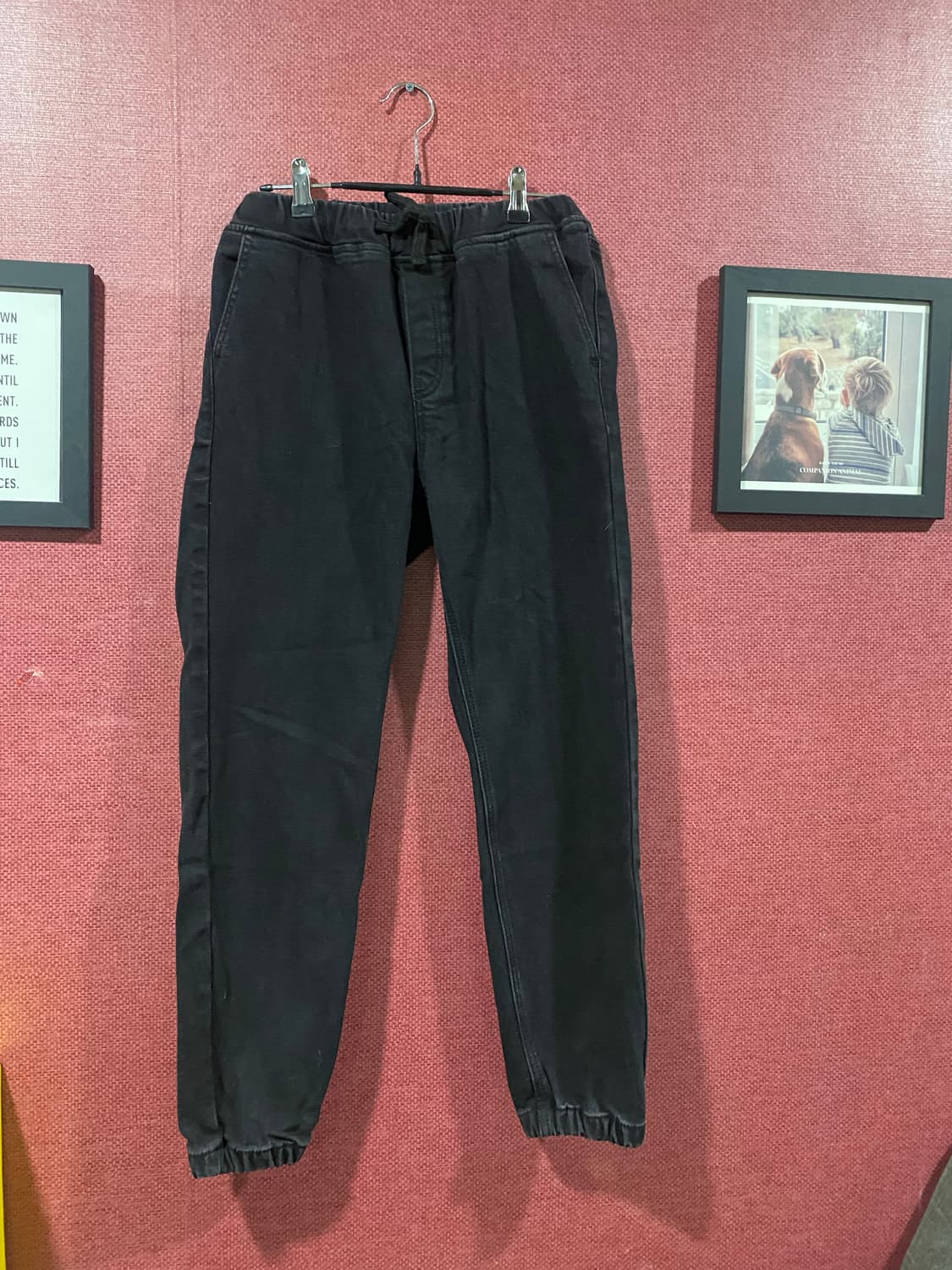 블랙 조거 팬츠(밴딩) 상품이미지1