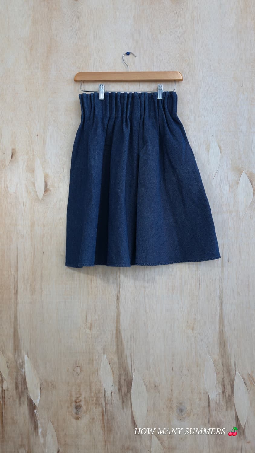 Ray Cassin 미니 데님 밴딩 스커트 진청 상품이미지2