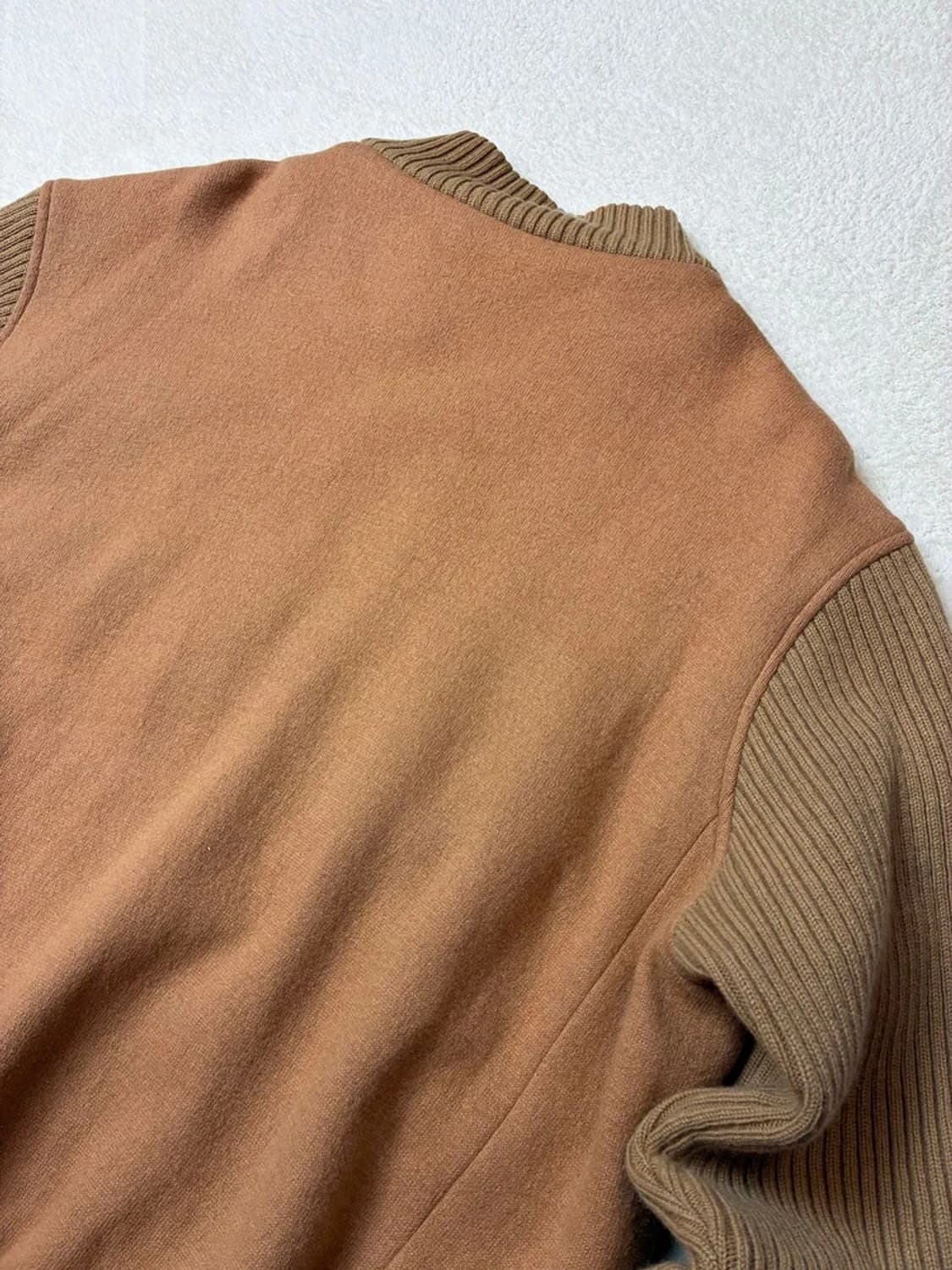 라코스테 00's 카멜 울 니트 배색 블루종 자켓 PN5786 상품이미지7