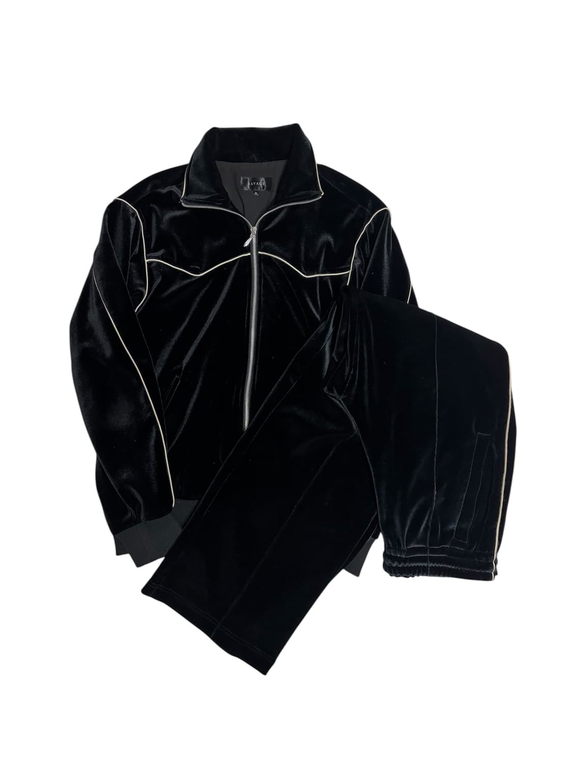 SAVAGE 세비지 벨벳 트레이닝복 세트 상의 XL 하의 L 상품이미지1