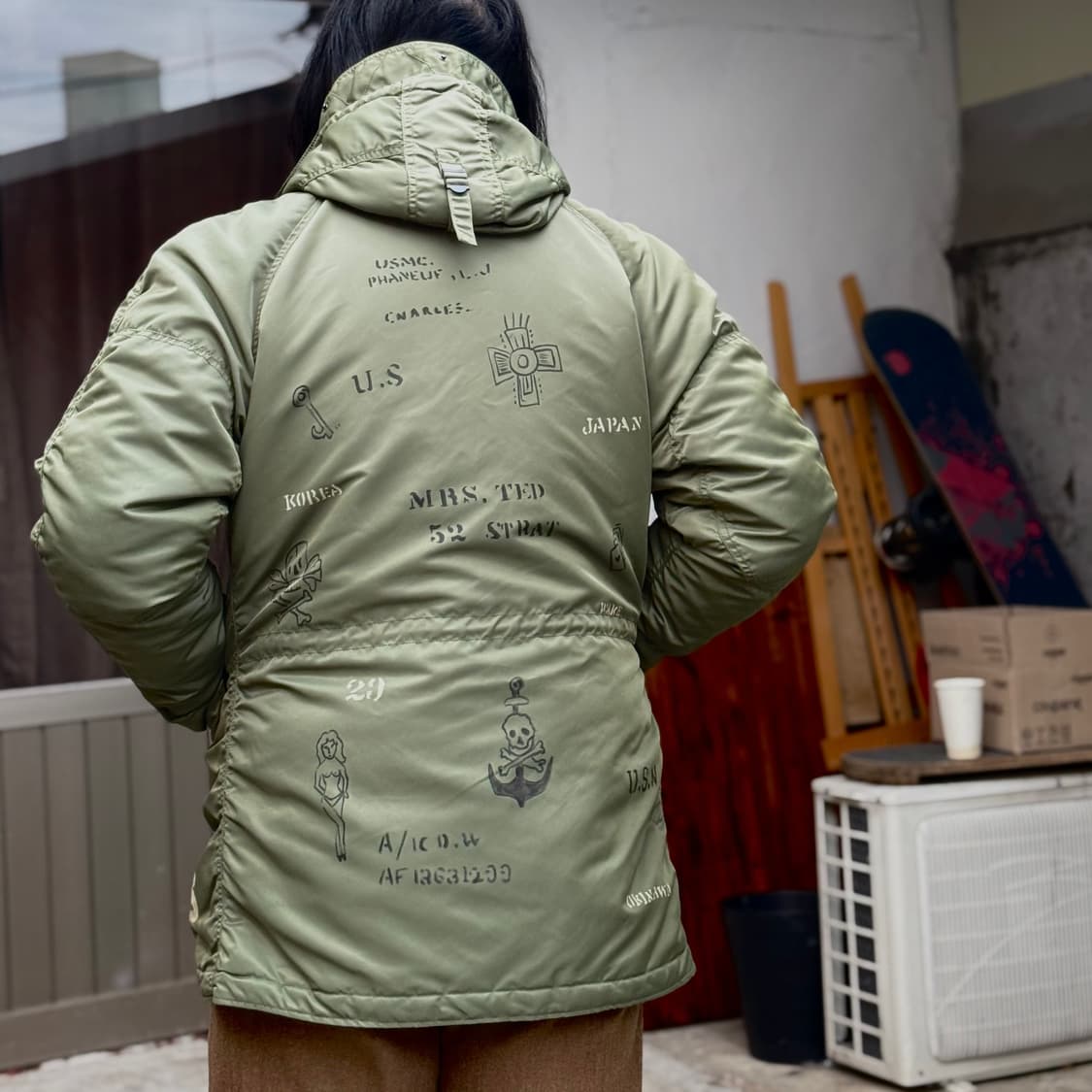 Flash Report 스텐실 시니어코드 N-3B 파카 XL 상품이미지8