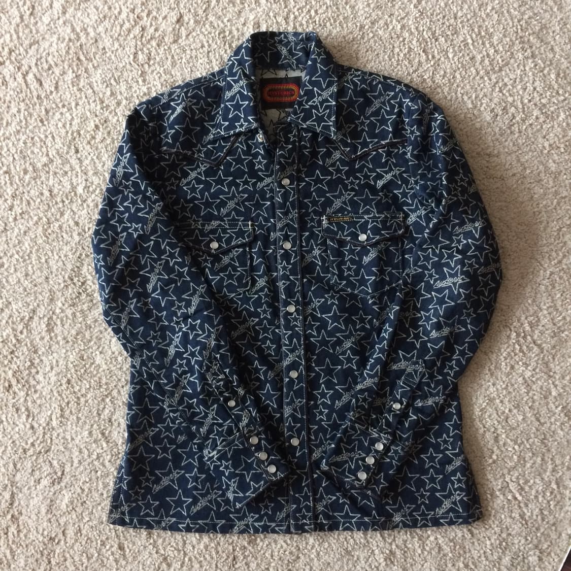 히스테릭 글래머 웨스턴 스타일 별 스타 올오버 데님 자켓 셔츠 상품이미지1