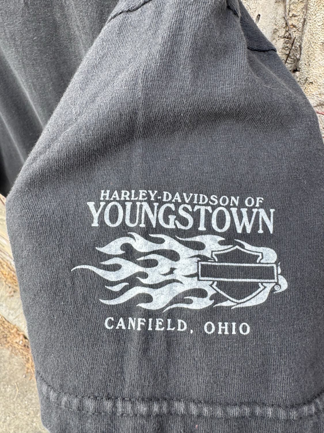 00s 할리데이비슨 빈티지 2003 헤인즈 로고 프린팅 반팔 티셔츠 L 상품이미지4