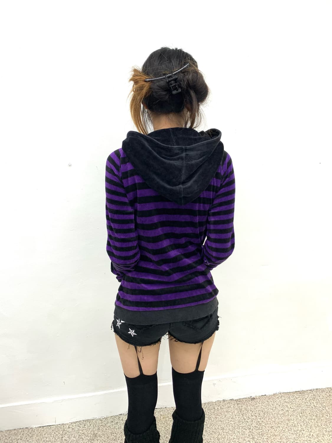 Purple stripe hoodie  상품이미지4