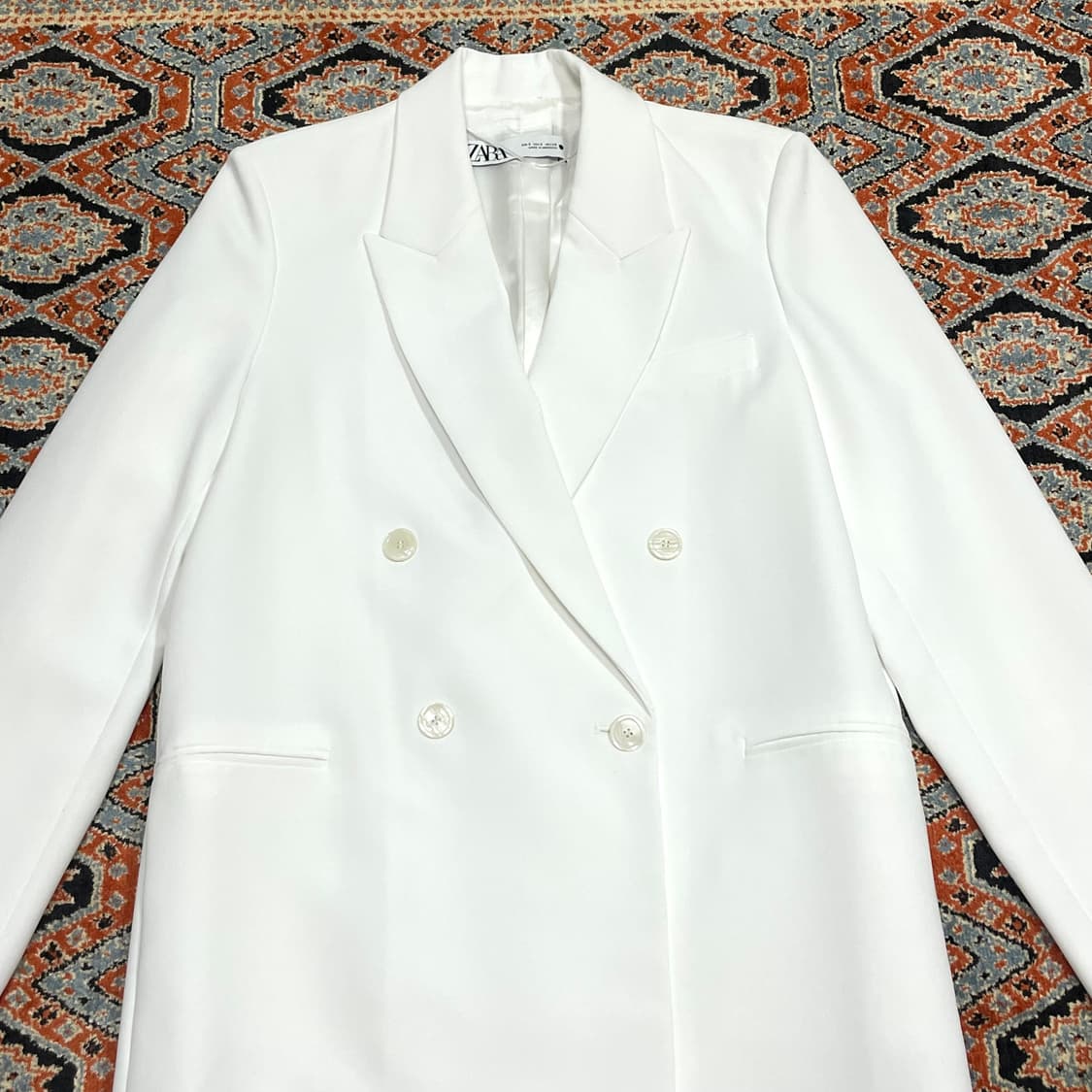 자라 화이트 더블 자켓 블레이저 여성S 상품이미지2