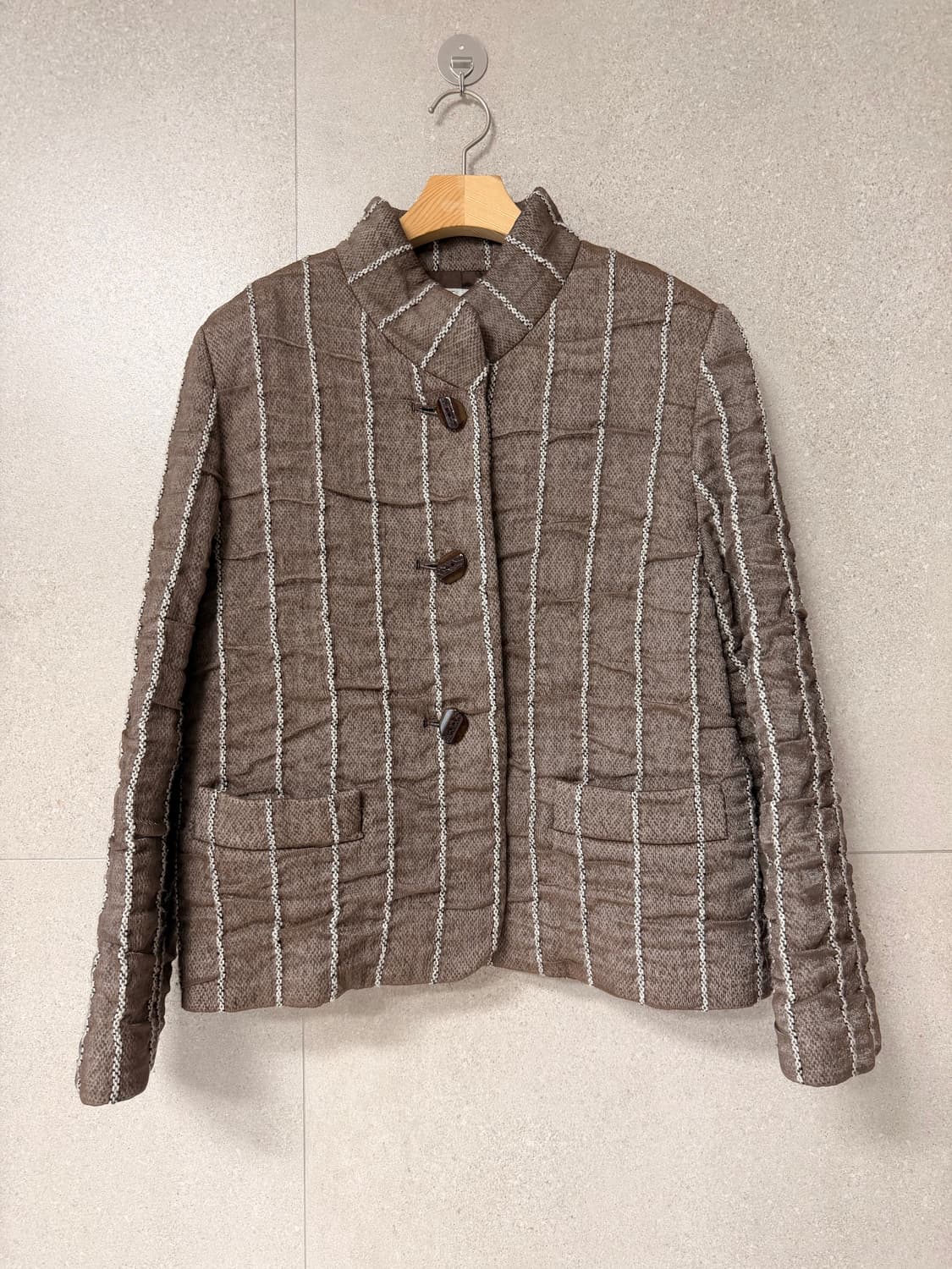 일본 디자이너 누빔 자켓 일본제 스트라이프 간절기 상품이미지1