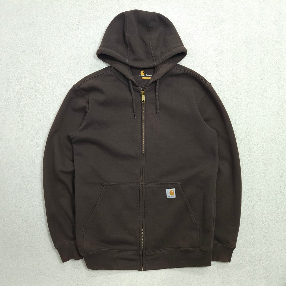 칼하트 미드웨이트 후드 집업 S 브라운 상품이미지1