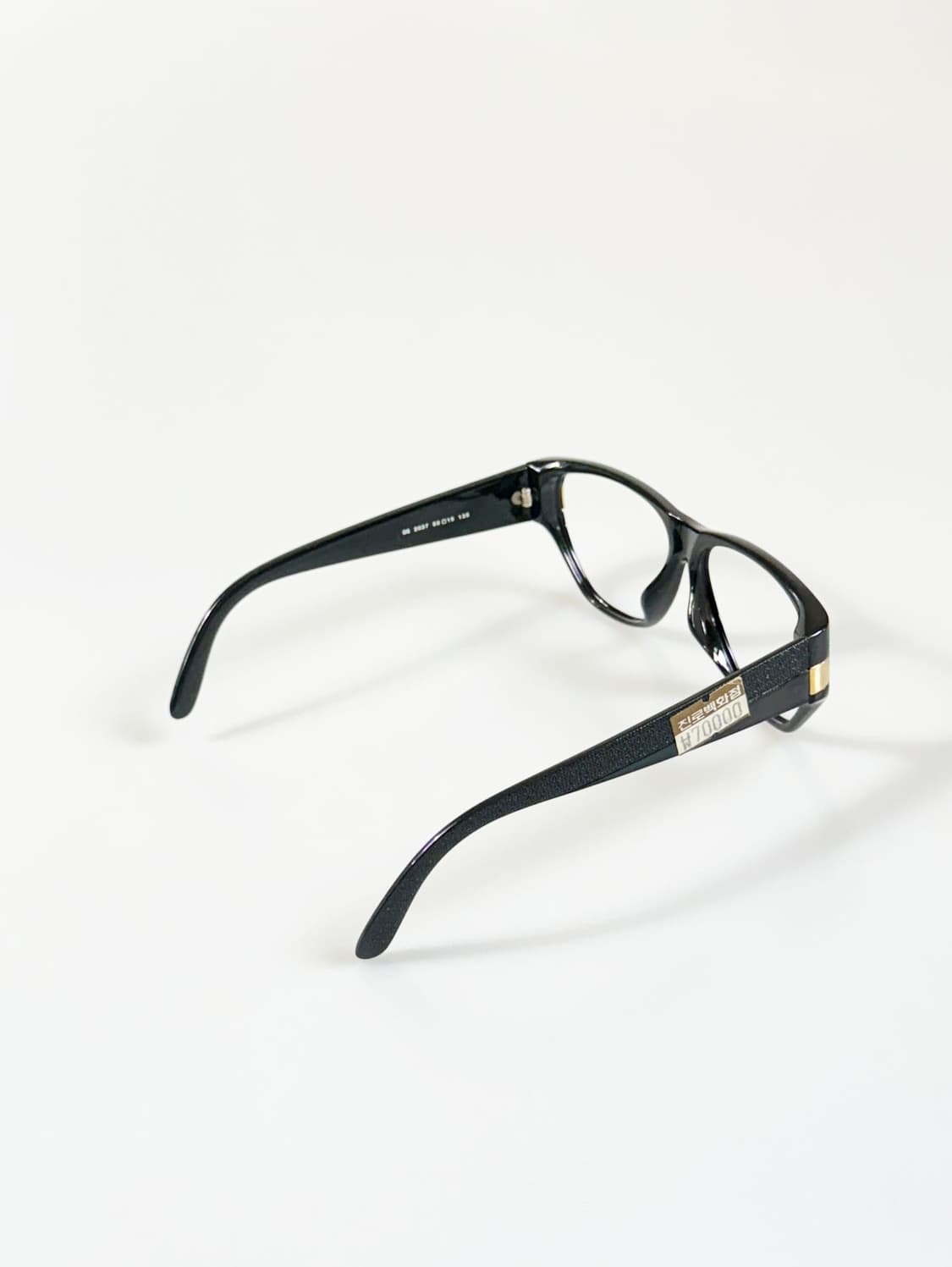 90s KASU 블랙 볼드 스퀘어 뿔테 빈티지 안경 상품이미지4