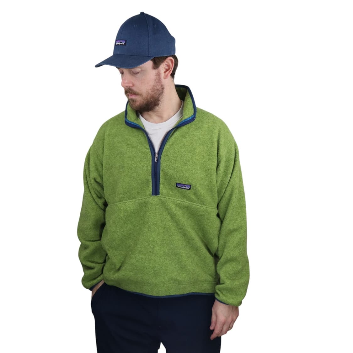 00s 파타고니아 신칠라 스냅-T 그린/네이비 멕시코 상품이미지1