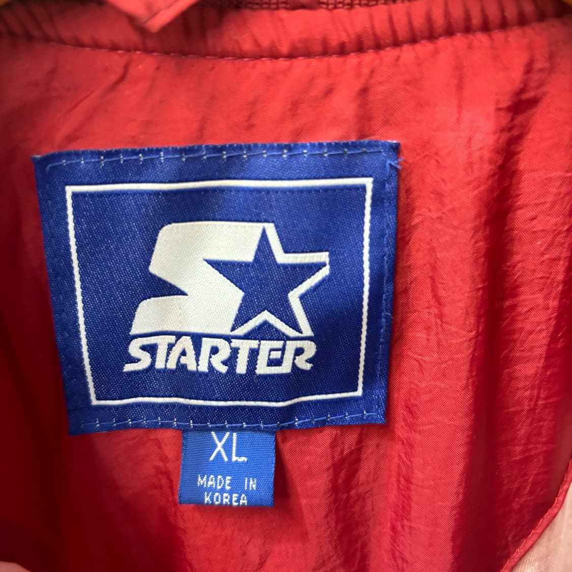 90s 스타터 올드스쿨 앨라배마 크림슨 타이드 웜업 자켓 XL 상품이미지7