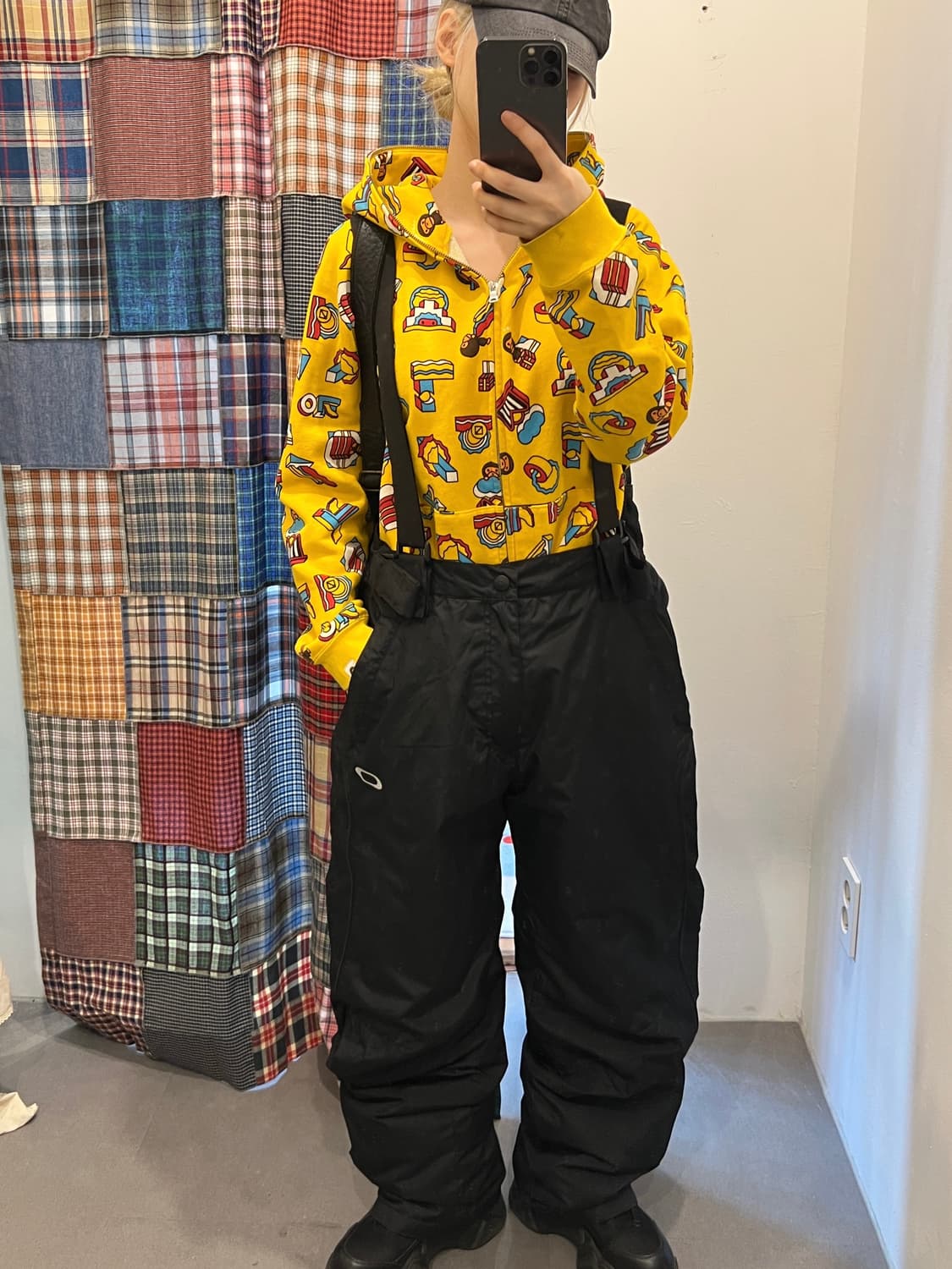 오클리 블랙 패딩 멜빵바지 상품이미지2