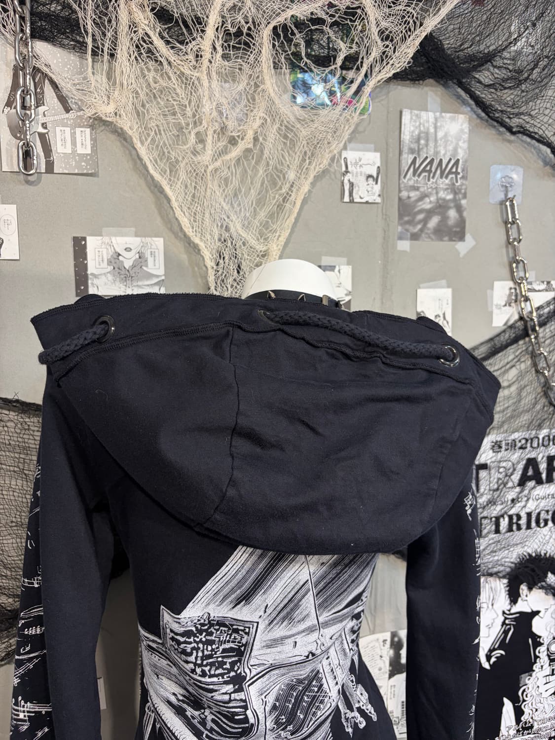 00‘s rope detail Printing hoodie zip up 상품이미지9