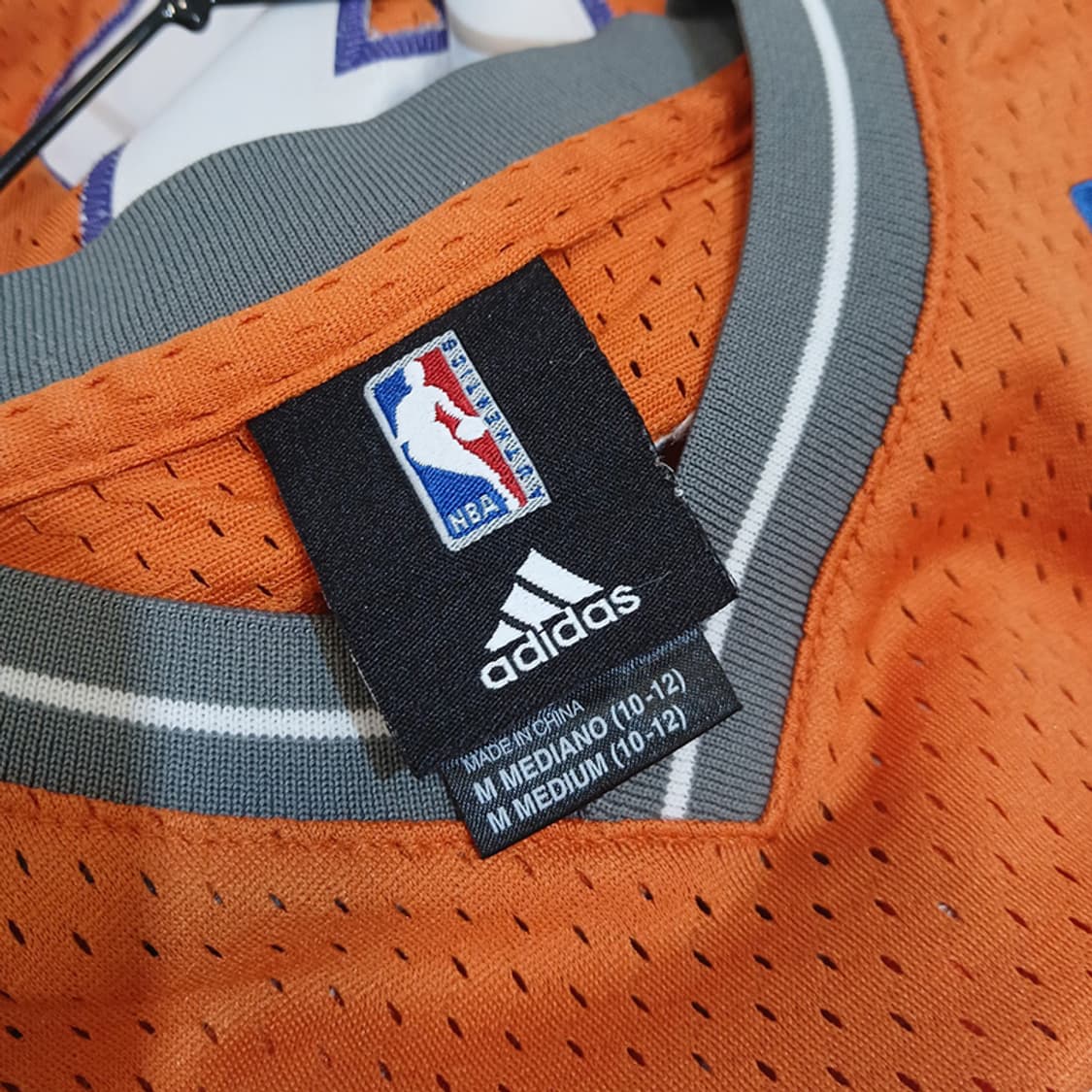 아디다스 NBA 오렌지 그레이 바스켓볼 유니폼 상의 M 상품이미지3