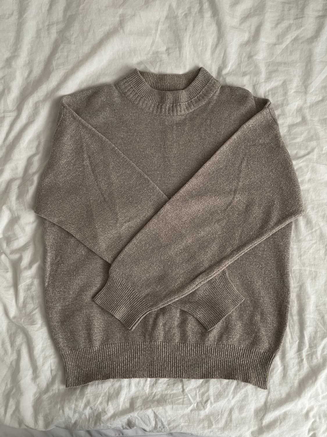 일본 브라운 울 니트 상품이미지1