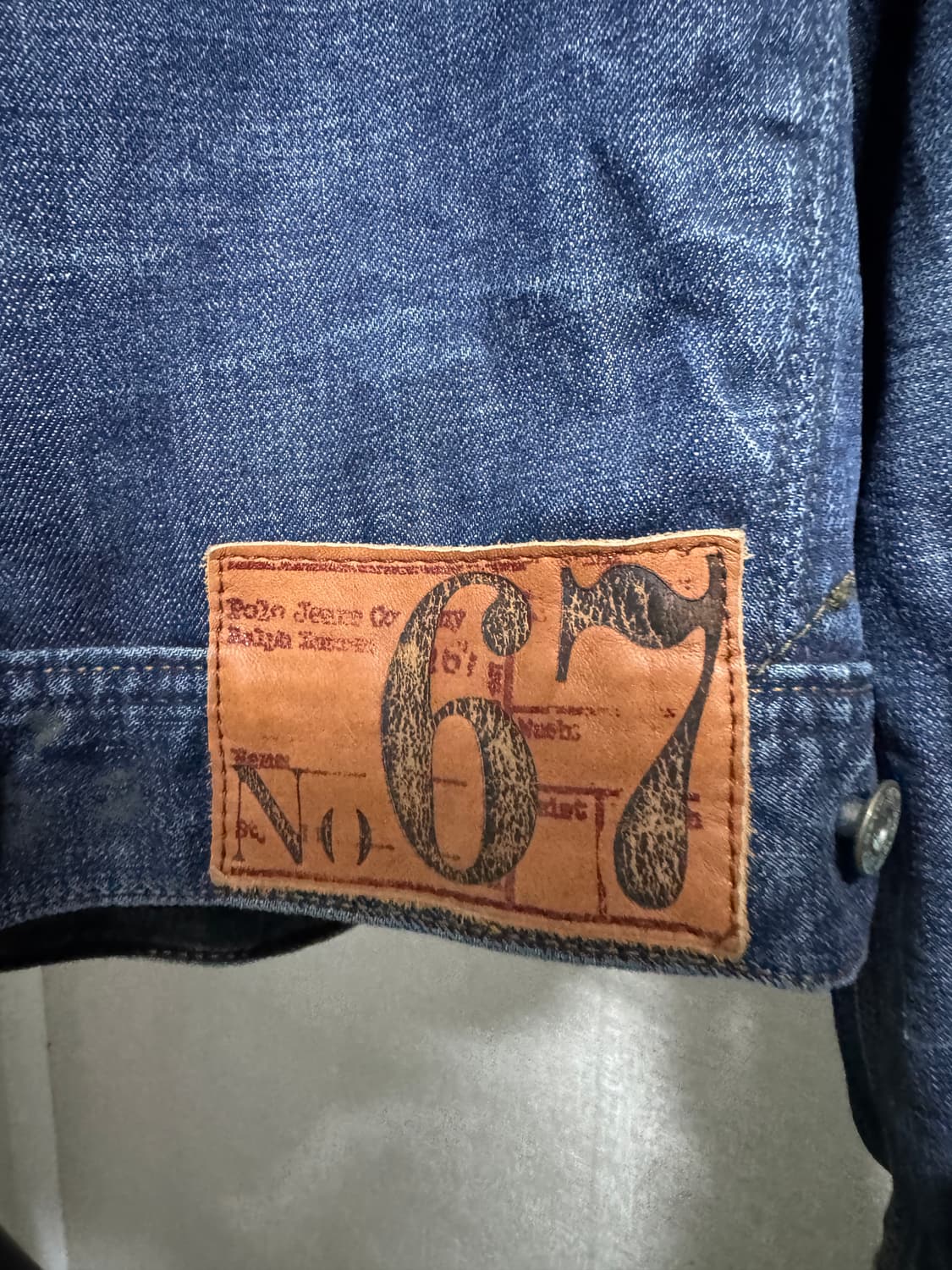 폴로 진스 랄프로렌 빈티지 No.67 패치 2세대 타입 데님 자켓 상품이미지3