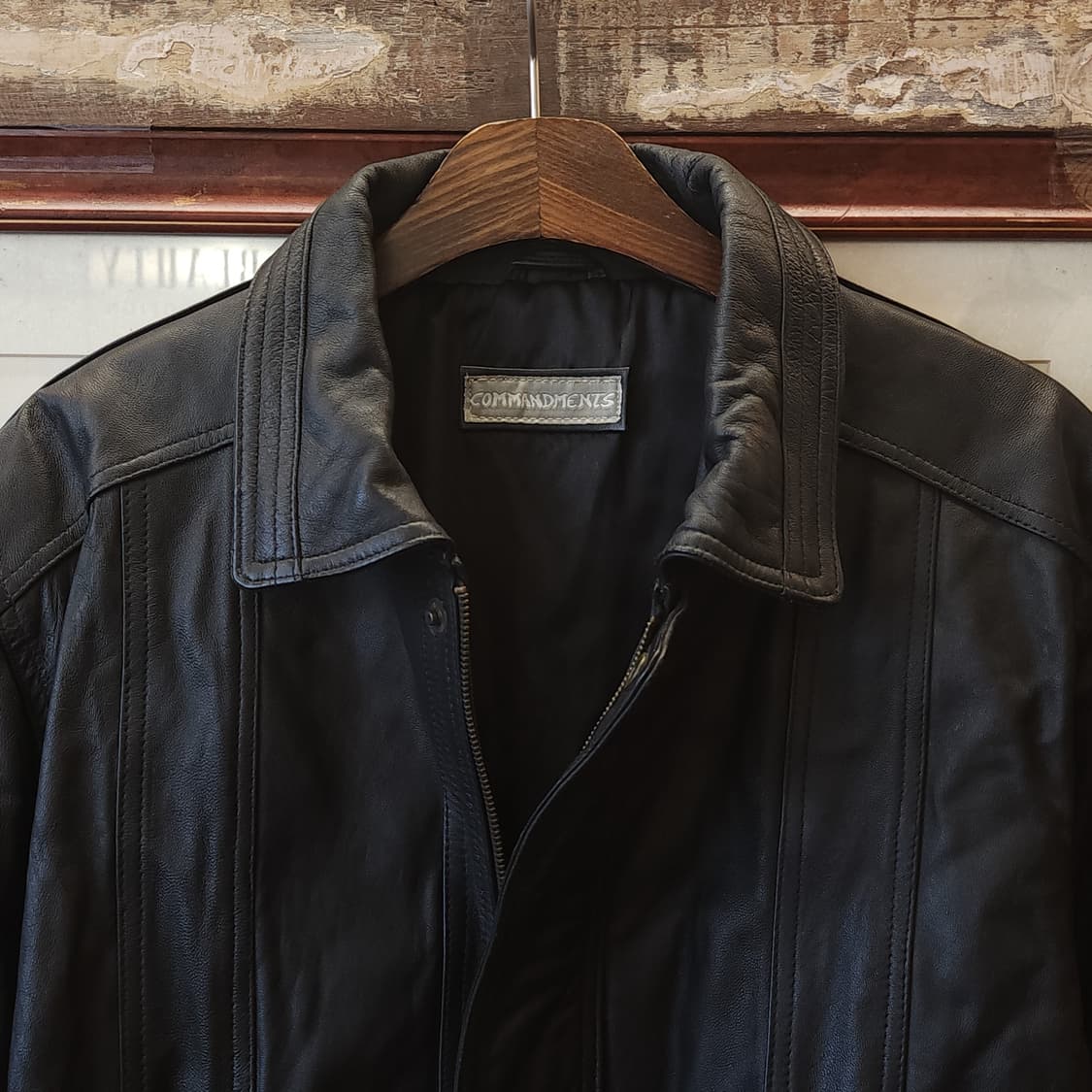 90s 빈티지 레더자켓 독일 레더 봄버자켓 플라이트 자켓 m 상품이미지4