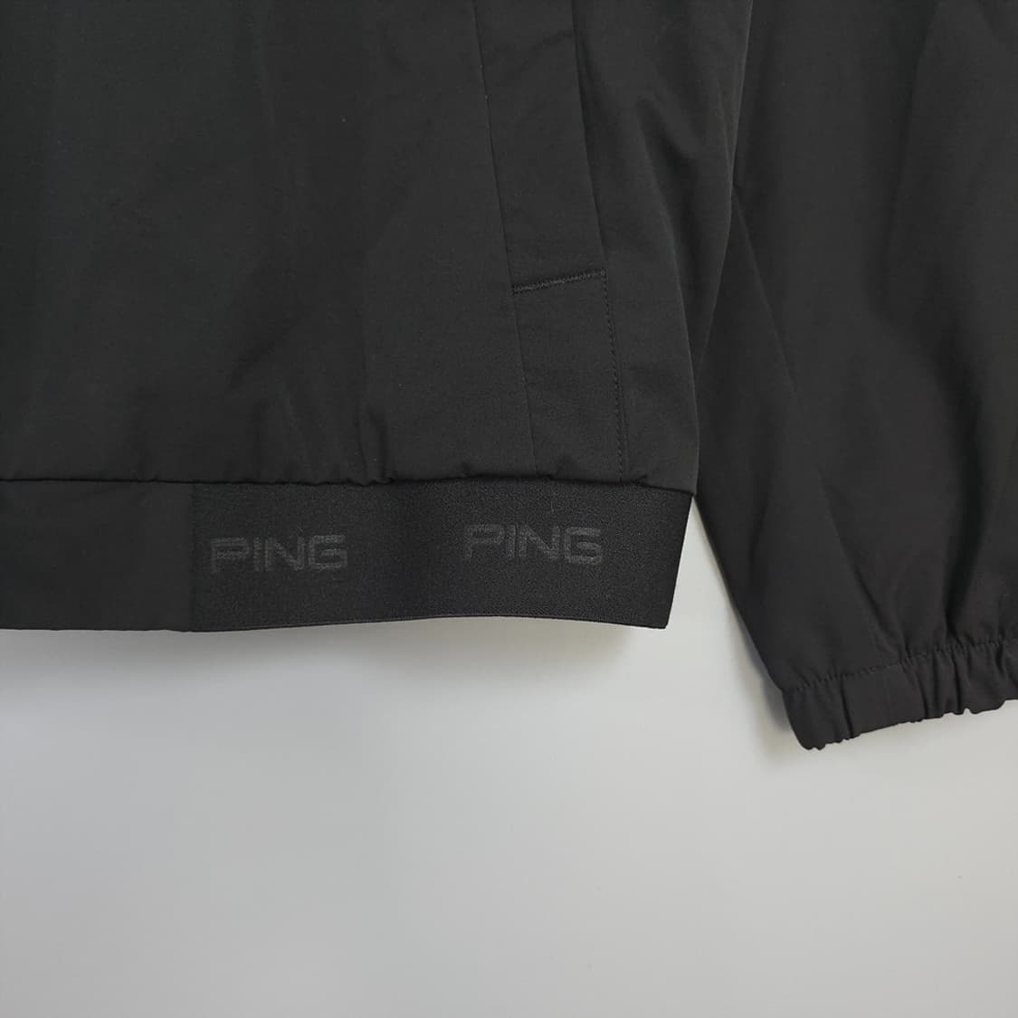 남성용 핑 PING 로고 블랙 바람막이 자켓 100 상품이미지4
