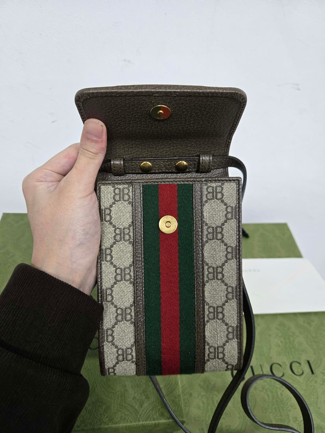 [보증서 정품] 구찌 발렌시아가 폰홀더백 상품이미지2