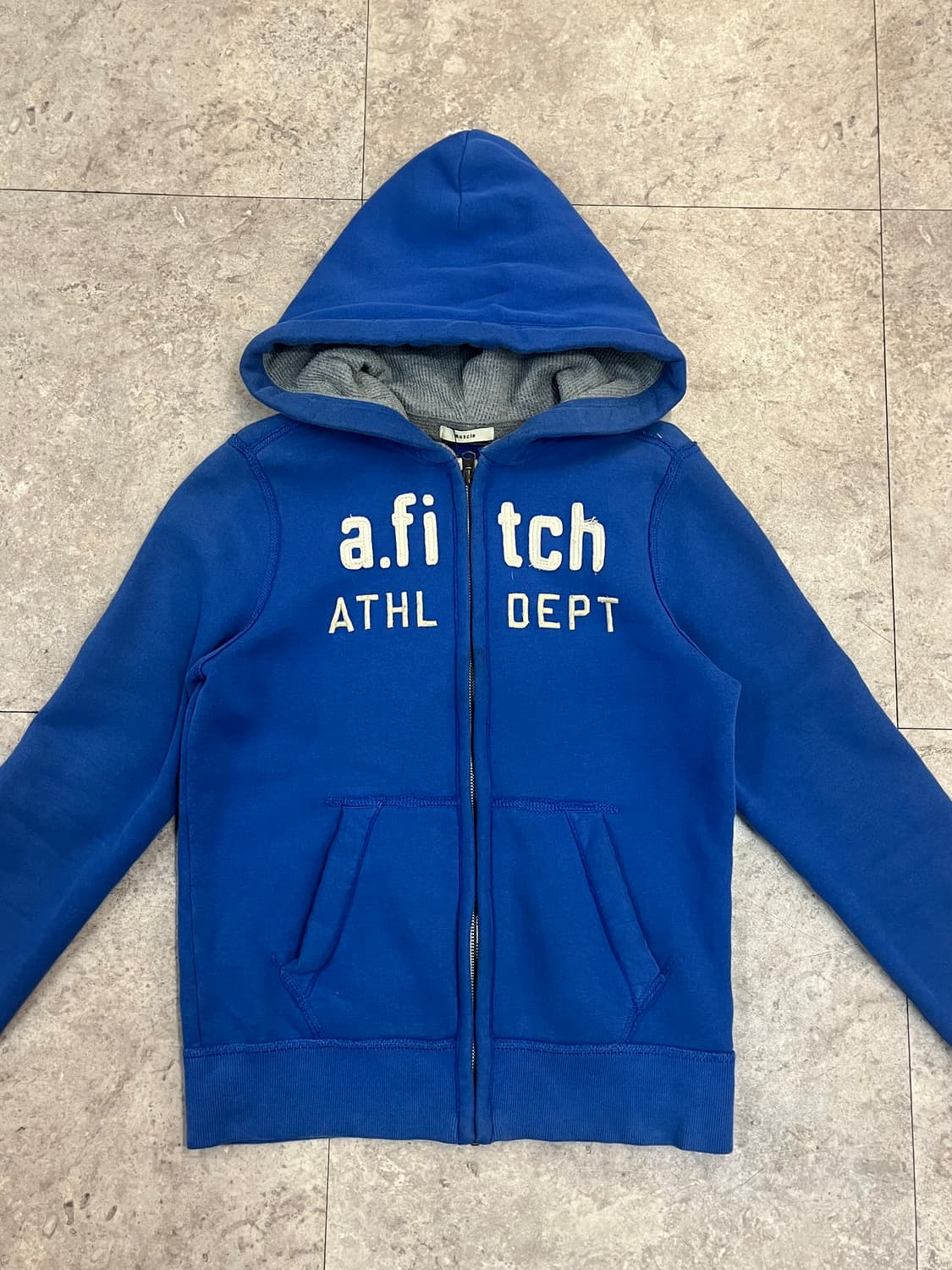 아베크롬비 기모 후드집업 블루 XL #csz3446 상품이미지4