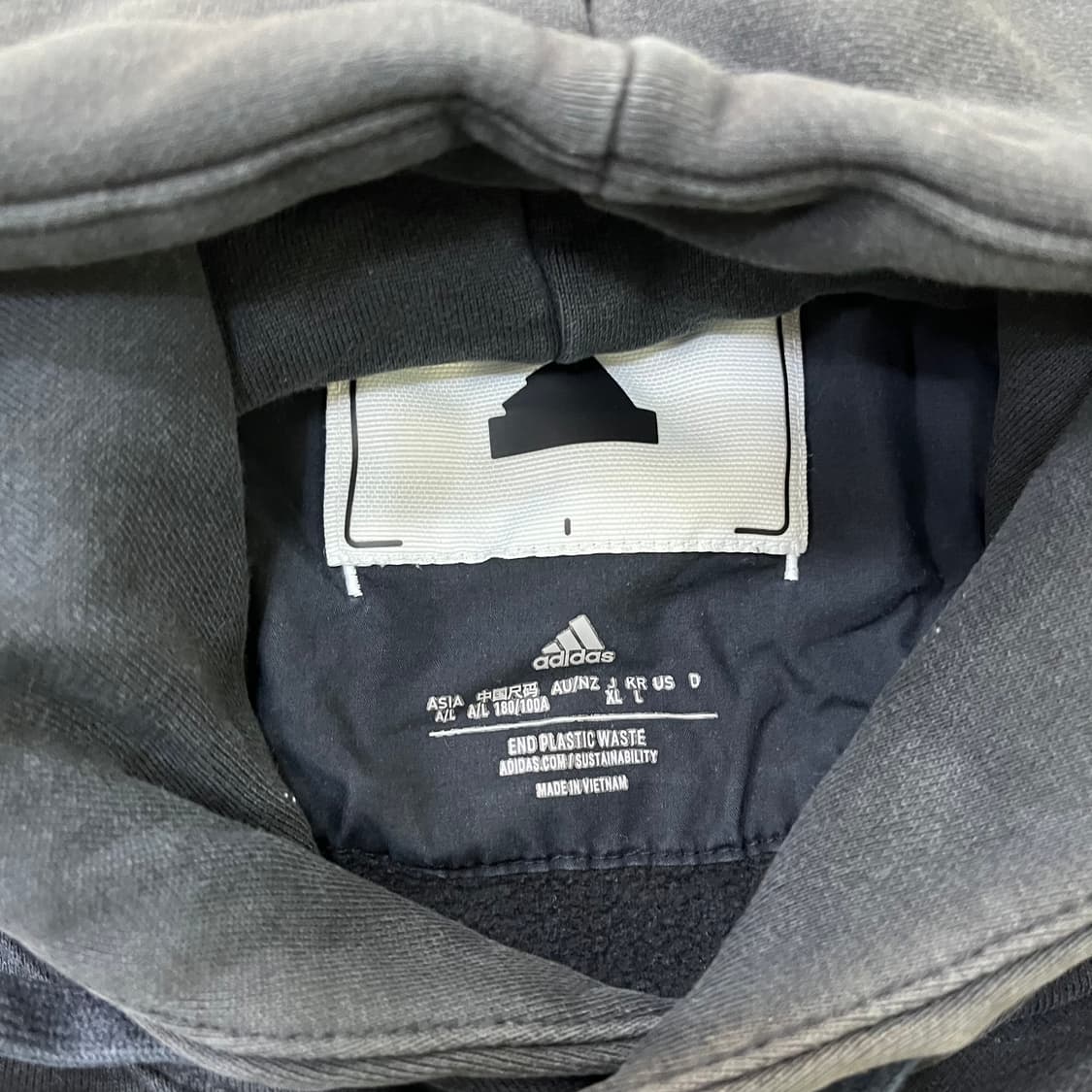 L 아디다스 플리스 후드 티셔츠 0317M 상품이미지2