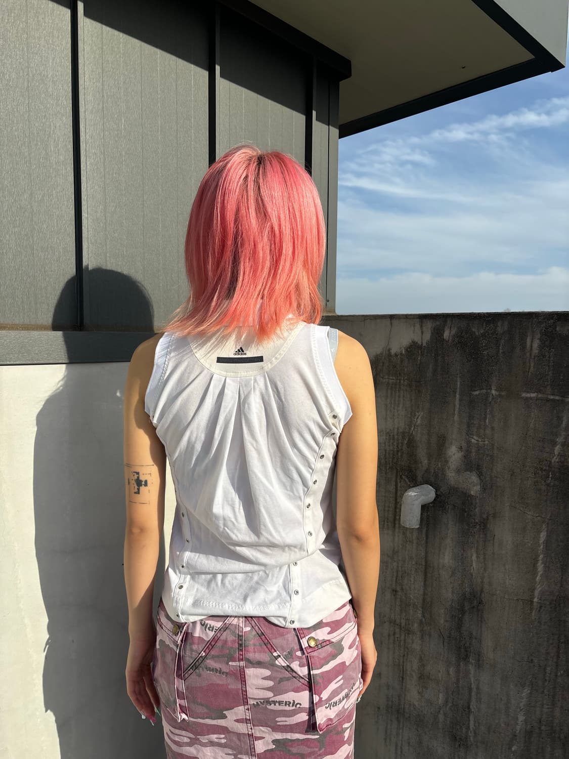 (Rare!)stella mccartney adidas 버튼 카라 탑 상품이미지3