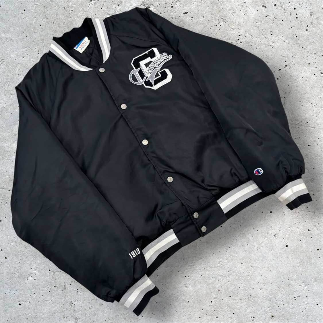 [S] 챔피온 타이거 자수 블랙 바시티 자켓 D477 상품이미지1