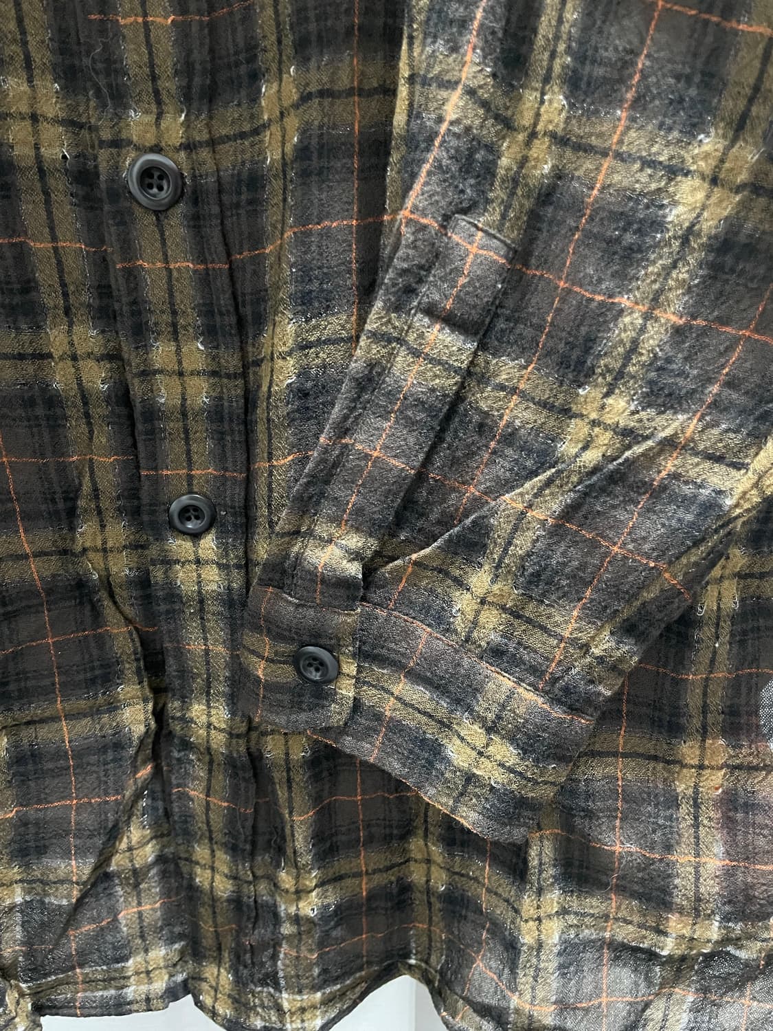 페이스커넥션/ 글리터링 브라운 체크 셔츠/ M 상품이미지6