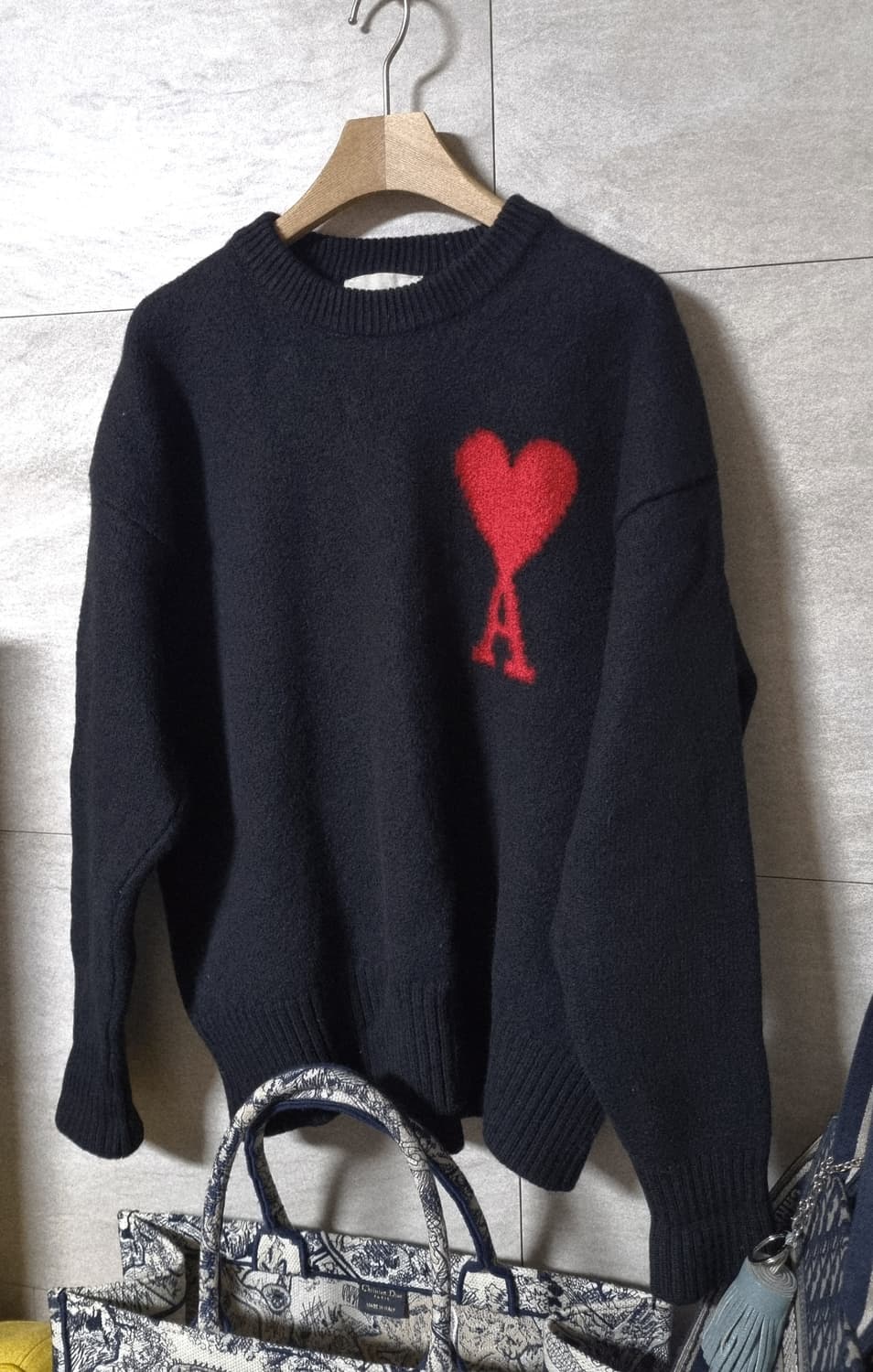 정품) 아미 빅하트 로고  니트  상품이미지2