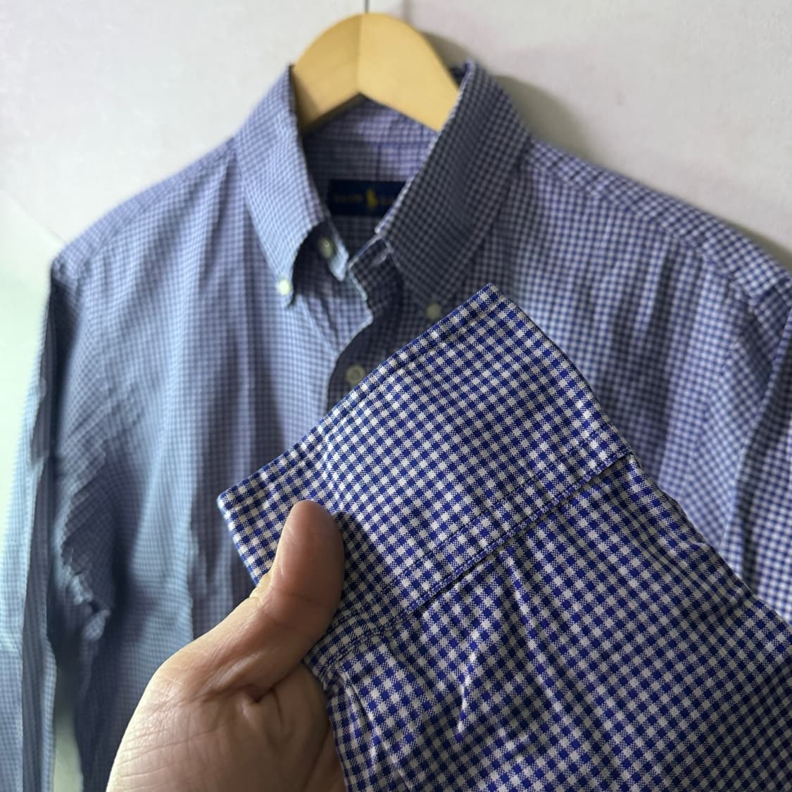 폴로 랄프로렌 잔체크 오색말셔츠 (남성 100정도) 상품이미지5