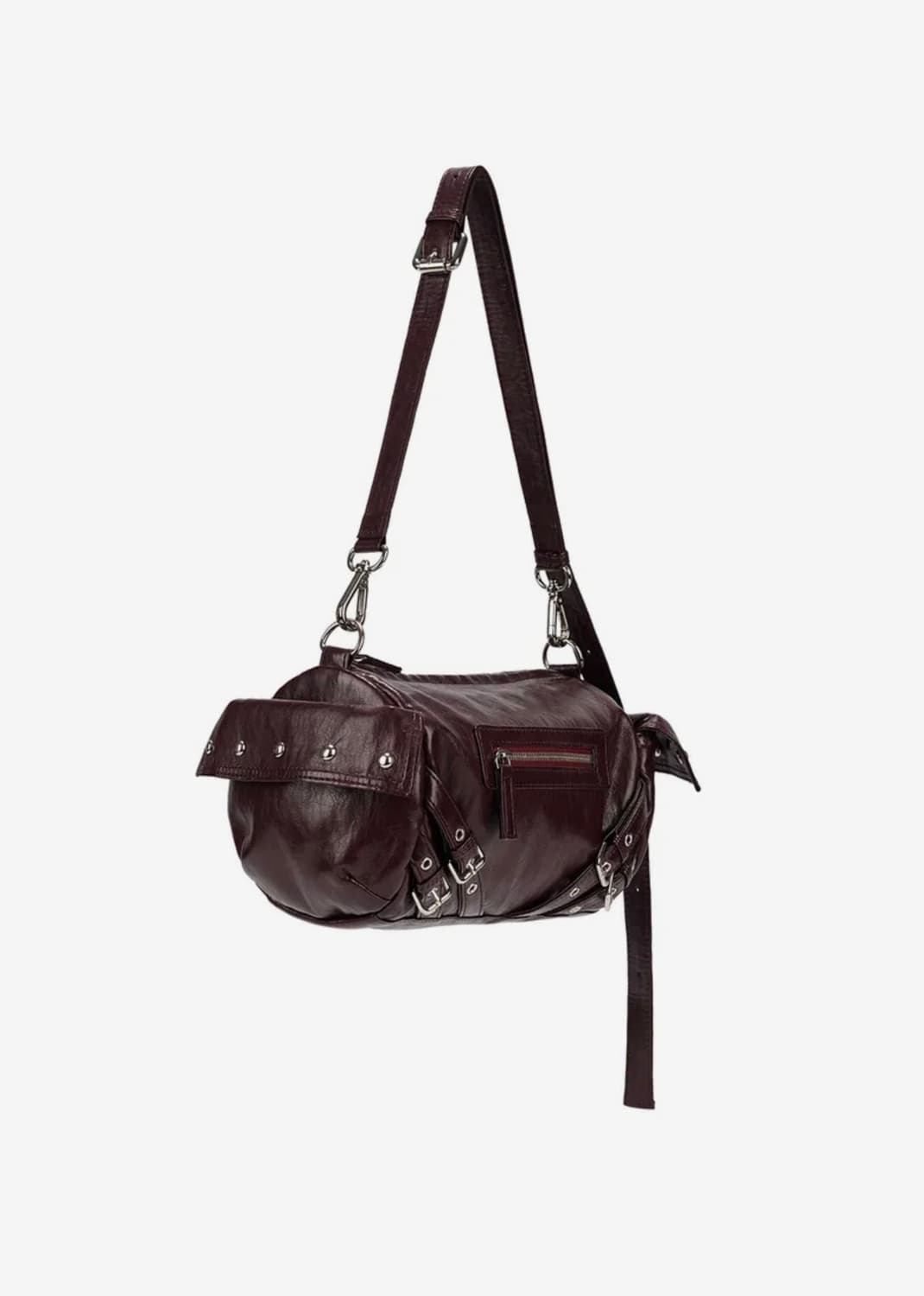 다이닛 스터드 포켓백 STUD POCKET BAG IN BURGUNDY 상품이미지3