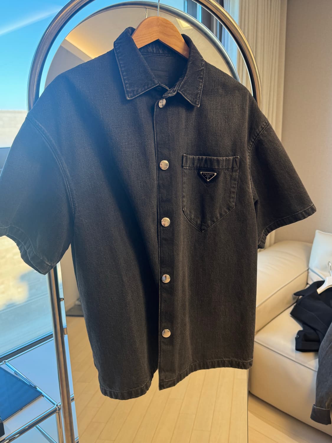 프라다 데님 셔츠 (m) 상품이미지1