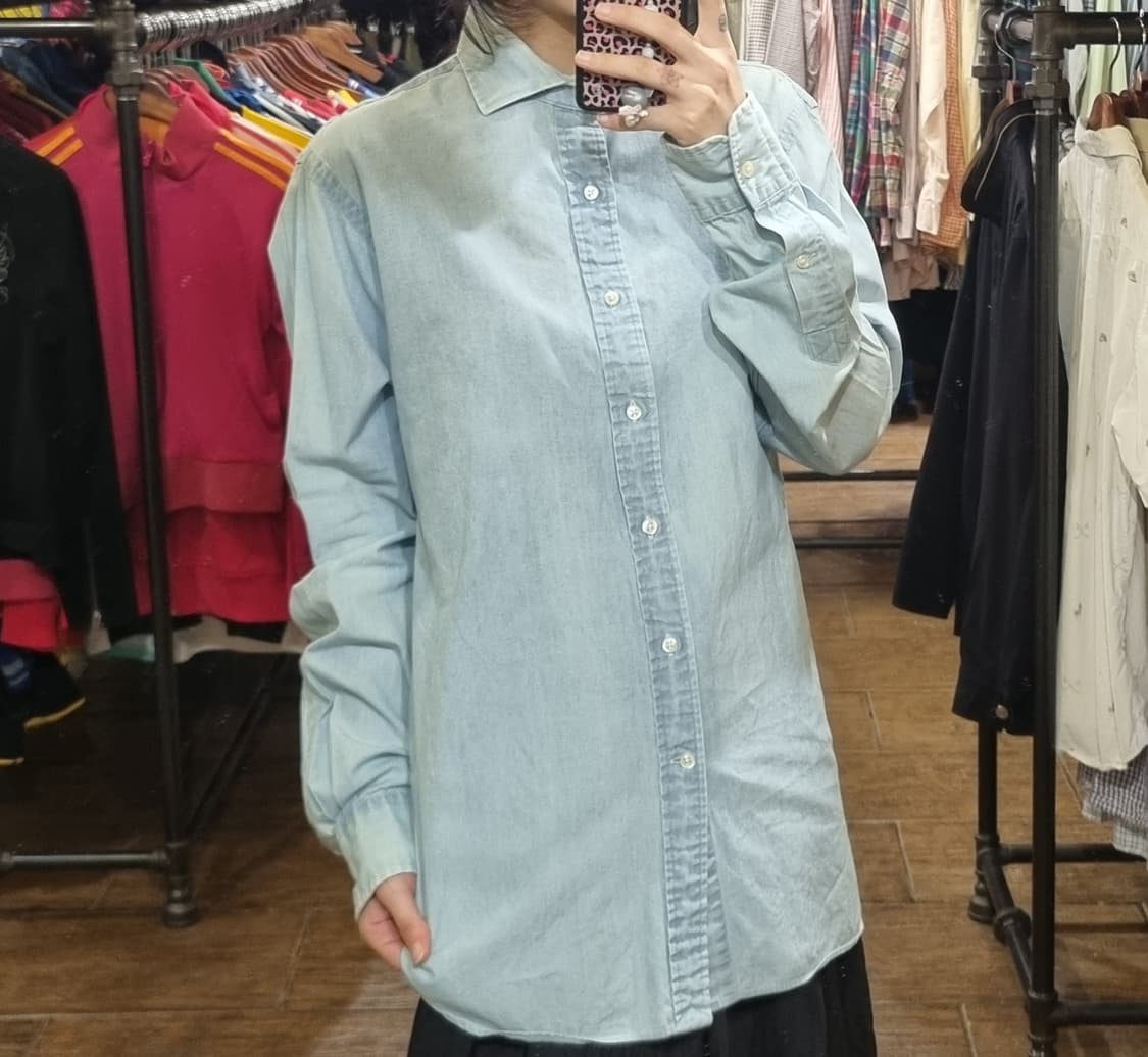 [Hi] polo 폴로 긴팔 셔츠 스카이 블루 상품이미지3