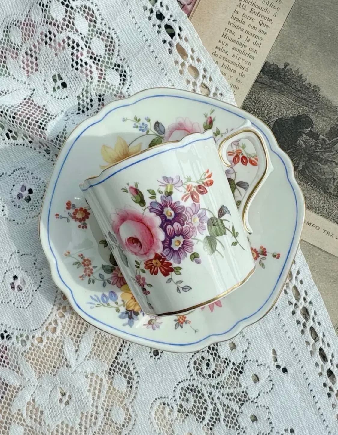 1930s 로얄크라운더비 포지스 핸드페인팅 에소잔 상품이미지1