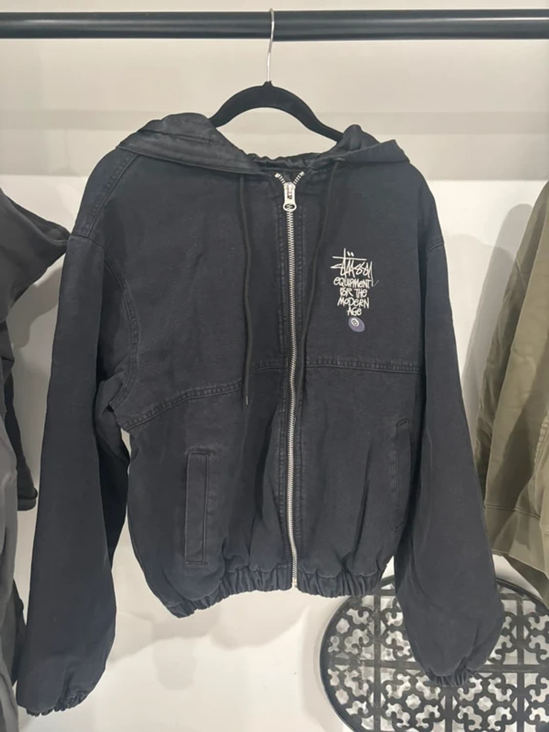 스투시 캔버스 인슐레이티드 워크 자켓 블랙 상품이미지1