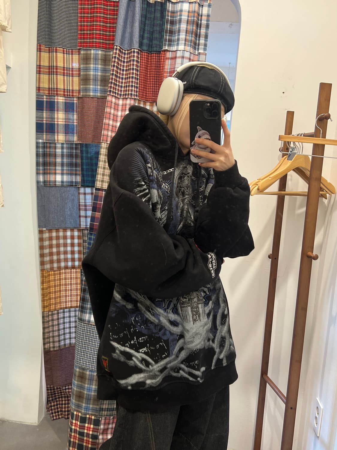 스켈레톤 펑크 후드티 상품이미지2