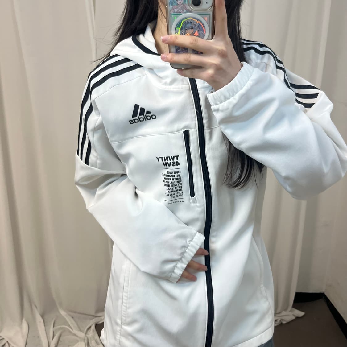 Adidas white windbreaker 상품이미지3