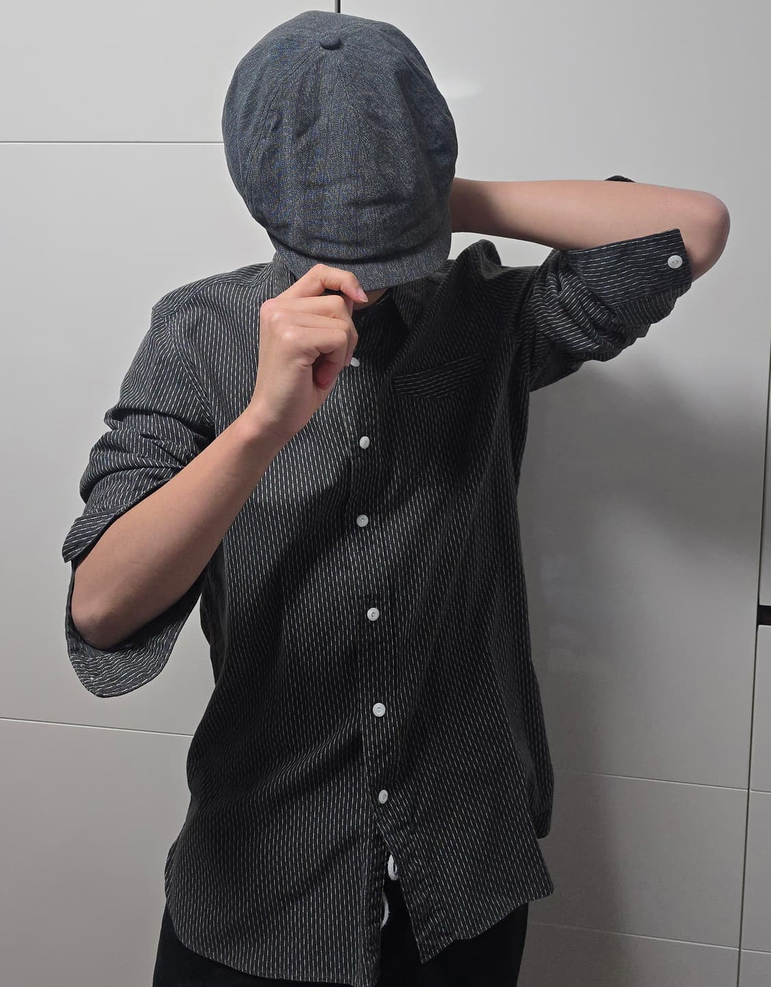 ​[정품/RRL] 인디고 코튼 워치 캡(머리둘레61cm) 상품이미지2