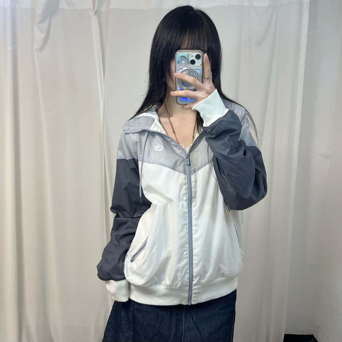 Nike grey Windrunner windbreaker 상품이미지1