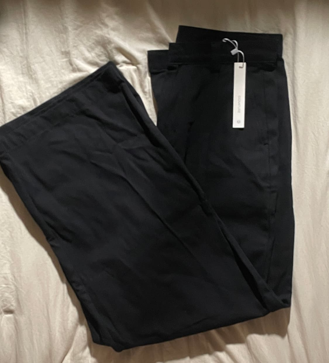 시그니처 원턱 와이드 치노 팬츠[블랙]M 상품이미지2