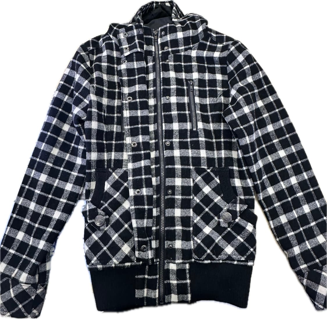 일본 빈티지 걸코 체크집업 상품이미지5