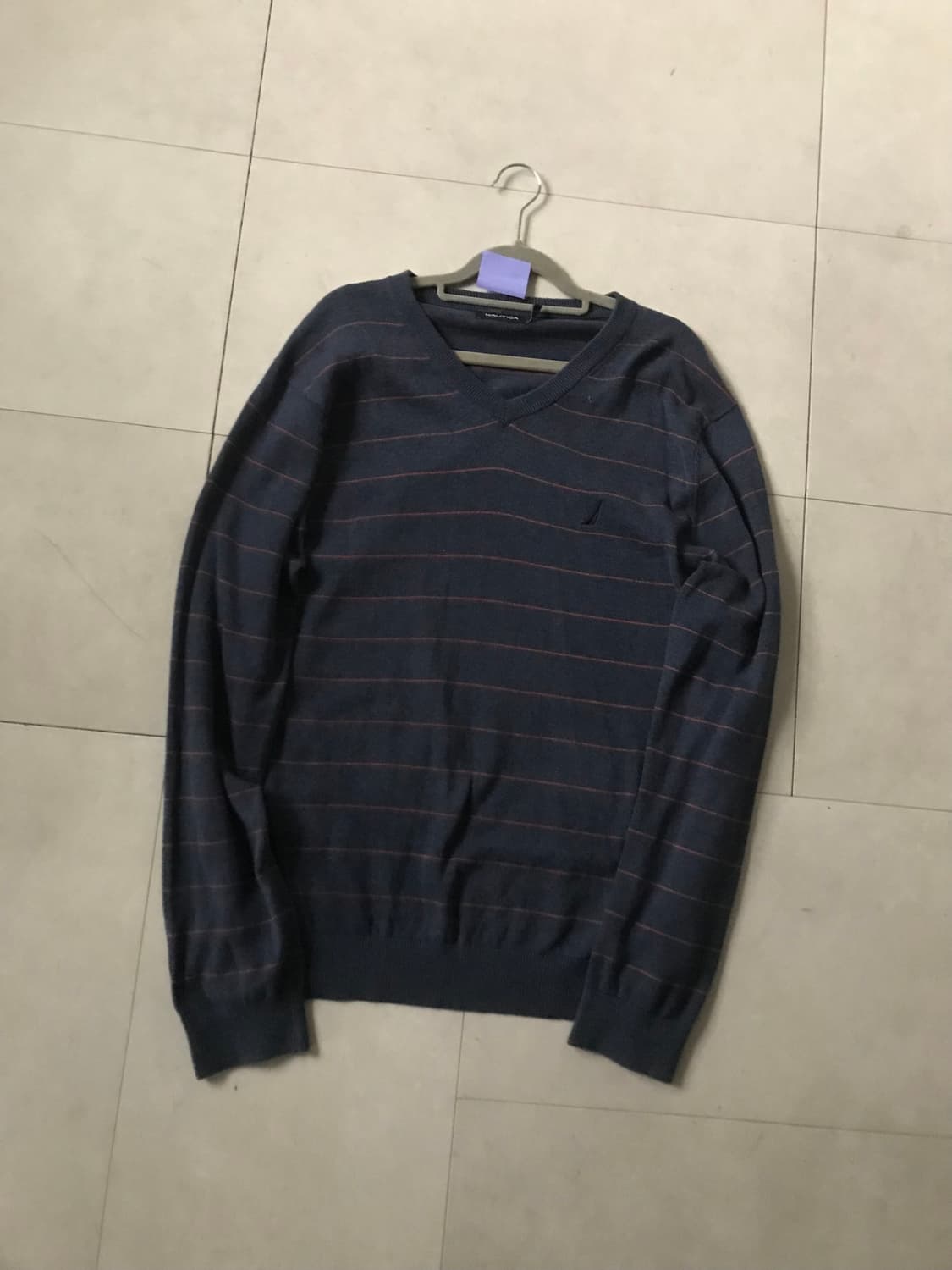 노티카 스트라이프 루즈핏 니트 상품이미지7